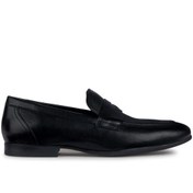 Resim Geox Men's Black Sapienza Leather Loafer Derimod