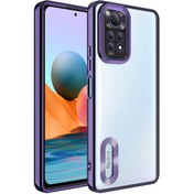Resim Fibaks Redmi Note 11 Pro & 12 Pro 4g Kılıf Kamera Lens Korumalı Şeffaf Renkli Logo Gösteren Parlak 