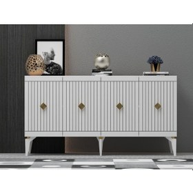 Resim 150 CM MİDAS KONSOL BEYAZ-ALTIN 