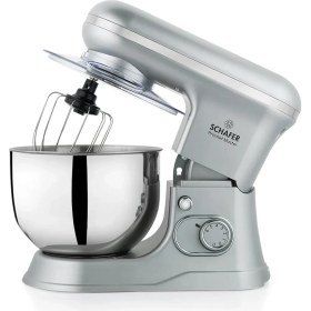 Resim Schafer Prochef Master Gümüş Stantlı Mikser 1500 Watt 6 Kademeli Hız Ayarı ile Güçlü Performans 