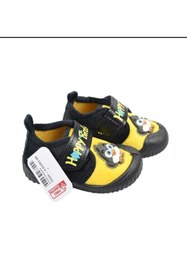 Resim Efe Çocuk Panduf Ayakkabı Kreş Ev Okul Ayakkabısı Kaydırmaz Taban Sarı-Siyah 