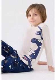 Resim Rolypoly Erkek Çocuk Mavi Pijama Takımı 5274-45604 Mavi 