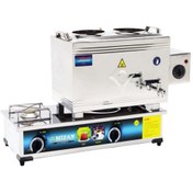 Resim Mizan 25 Lik Lpg Tüplü + Elektrikli 20 Litre 2 Demlikli Çay Kazanı Ocağı 