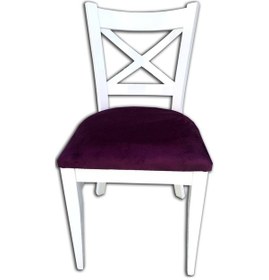 Resim Bengimobilya Sandalye Çapraz Model Kayın Torna Retro Ayak Babyface Kumaş Döşe (378176310) 