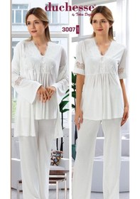 Resim Duchesse 3007 Hamile Lohusa 3'Lü Pijama Sabahlık Takım 