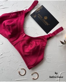 Resim Liza Puantiye Desenli Pamuklu Penye Kalın Askılı Toparlayıcı Bale Vişne 