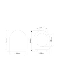 Resim Visam 532 - 004 Mimoza Thermoplast Yavaş Kapanan Klozet Kapağı 