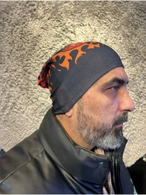 Resim Gölge Store Ateşli Kask Baskılı Motorcu Buff Maske Boyunluk Unisex Bandana 