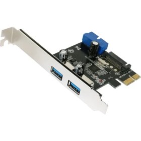 Resim Alfais 4703 Pci Express USB 3.0 2 Port Sata Güç 19 Pin Çoklayıcı Kart 