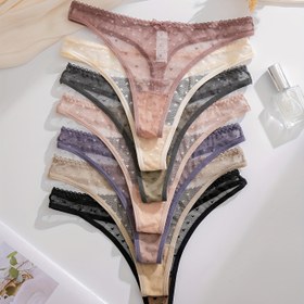 Resim 7 Adet Yay Kalp Fileli Tanga, Seksi Ve Nefes Alabilen İç Çamaşırı, Kadınların İç Giyim Ve İç Çamaşırı 