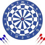 Resim Seftil 14'' (36cm) Çift Taraflı Dart Seti + 6 Ok 