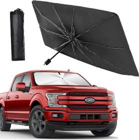 Resim Oto Katlanabilir Güneşlik Şemsiye Ön Camgölgelik 125x75cm Al4521 