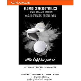 Resim Missha Airy Pot Pressed Powder Aydınlık ve Canlı Görünüm Sunan Ultra Hafif Sıkıştırılmış Pudra 8 G - Pink 