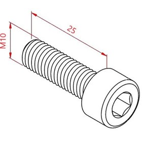 Resim Civata - Imbus - M10X25 - Dın912 - Paslanmaz 