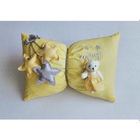 Resim Momsandbabies Sarı Renkli Kız Bebek Dekoratif Yastık Takı Yastığı 