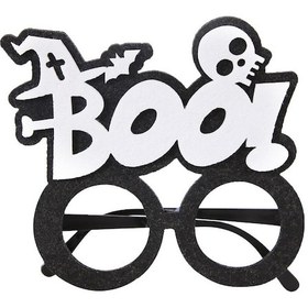 Resim Cadılar Bayramı Dekorasyon Komik Gözlük Parti İskelet Örümcek Korku Sahne Alfabe Kafatası 