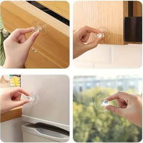 Resim 10 Adet Şeffaf Kristal Yapışkanlı Kancalar - Kolay Kurulum, Matkap Gerektirmez, İz Bırakmayan Duvar Montajı Kapı Kolları, Dolaplar & Çekmeceler İçin, Çeşitli Şekillerde Çok Yönlü Plastik Kancalar, Duvara Asılan Şeyler İçin Kancalar, Yardımcı Kancalar 