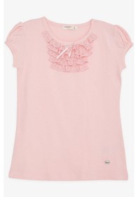 Resim Breeze Kız Çocuk Tişört Güpürlü 9 Ay-8 Yaş, Pembe-pembe Pembe 