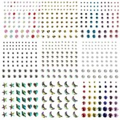 Resim Suntek Moda 9 Adet Gözler Yüz Çıkartmalar Dıy Akrilik 