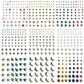 Resim Suntek Moda 9 Adet Gözler Yüz Çıkartmalar Dıy Akrilik 