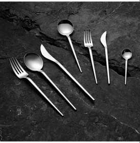 Resim Jumbo 4400 Fallen 84 Parça 12 Kişilik Çelik Çatal Kaşık Bıçak Takımı Çelik 