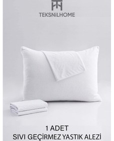 Resim %100 Pamuk Sıvı Geçirmez 1 Li Yastık Alezi Koruyucu Koruyucu Yastık Kılıfı 50 X 70 Beyaz 