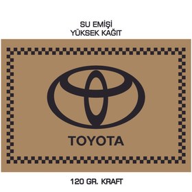 Resim duha trend 35x50 120 Gr. Kraft Kağıt Oto Paspası Toyota Yatay 100 Adet 