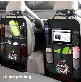 Resim Dashanshop Disney Mickey Mouse Clubhouse Çok Cepli Oto Koltuğu Saklama Çantası Siyah 