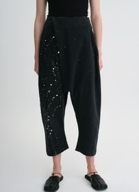 Resim BLACK HAND PAINTED DETAILED JEAN HAREM PANTS - Black White / 3 / L / 40-42 