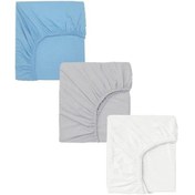 Resim 3 Adet 70 X 120 X 20 Cm Anne Yanı Lastikli Penye Kumaş Bebek Çarşafı 