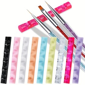 Resim 1 adet, 2 adet Tırnak Çubuğu Tutucu, Taşınabilir Japon Tarzı Renkli Şeffaf Kalem Standı, Akrilik Manikür Malzemeleri, Hafif Rahatlatıcı Kalem, 5 Bölmeli Boyalı Boyama Kalemi Düzenleyici 
