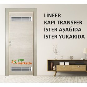 Resim Temmenfez Alüminyum Beyaz Lineer Kapı Transfer Menfez, Panjur 