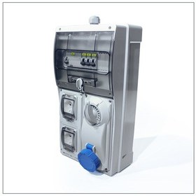 Resim Novsen Ip66 Kombinasyon Panosu 2 Ad. Schuko 16a, 1 Ad. 3x16a Kilitli P. 