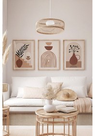 Resim Artavessa Gerçek Ahşap Çerçeveli 3 Parça 3D Poster Tablo Seti - 3DARTSOHOSET41 
