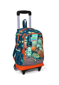 Resim Coral High Kids Civit Neon Turuncu Kaykay Desenli Çekçekli 2'li Çanta Seti Set0223923 