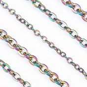 Resim 1.2/1.5/2mm kalınlığında kullanılabilir, DIY takı yapımı için kullanılan renkli paslanmaz çelik zincir, boyunluklar ve bilezikler için kullanılabilir. 2 metre uzunluğunda. 