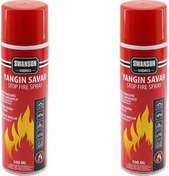 Resim 2 Adet Yangın Söndürücü - Yangın Savar Sprey 500ml + 500 Ml Ev - Ofis - Oto Araç Ateş Boğucu Köpük Tabaka Oluşturur 5250 