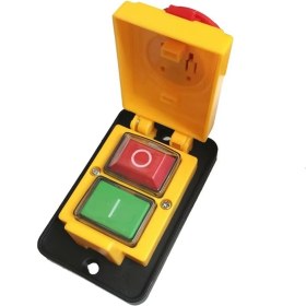 Resim Aiorwel DZ05 7 Pin 400V IP55 Üç Fazlı Elektromanyetik Acil Durdurma Basmalı Düğme Anahtarı (Yurt Dışından) 