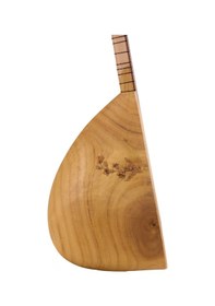 Resim Telli Çalgı Yapım Kısa Sap Oyma Dut Çiçek Motifli 40 Tekne Profesyonel Bağlama 