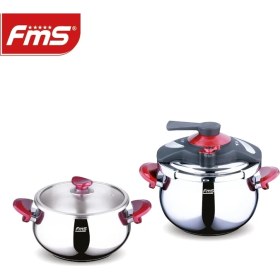 Resim Fms Venüs 5+7lt Güveç Ikiz Düdüklü Kırmızı 