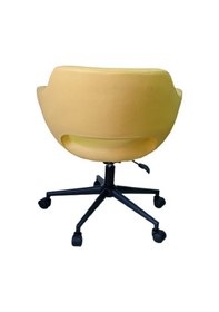 Resim Bilgisayar Sandalyesi Çalışma Koltuğu Siyah Metal Ayaklı Sarı Ren 