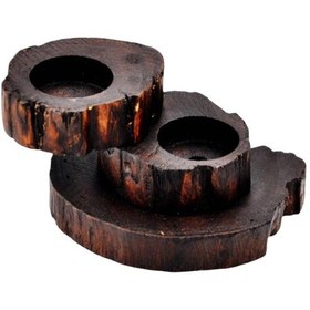 Resim Suntek Ahşap Mumluk Rustik Ahşap Suşi Masa Oteli Için Servis 