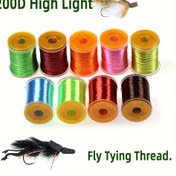Resim 200D Yüksek Görünürlüklü Sinek Bağlama İpi - 91.44 metre UV İplik Nymph & Streamer Yemleri, Bass & Alabalık Balıkçılık Malzemeleri, Çeşitli Renkler 