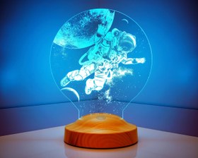 Resim Astronot, Kozmonot, Astronot Hediyesi, Uzay Hediyesi, Kişiye Özel 3D Led Lamba 