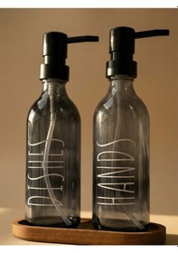 Resim Leelahome Ahşap Standlı Sıvı Sabunluk 330 Ml - Siyah Siyah 