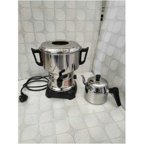 Resim Paslanmaz Çelik Elektrikli Semaver 4.5l, Su Isıtıcı ve Çay Makinesi, Enerji Tasarruflu 