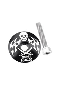 Resim Suntek Bisiklet Mtb Bmx Alüminyum Kök Üst Kapağı Bir-siyah Siyah 