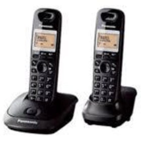 Resim Panasonic KX-TG2512 Çift Ahizeli Dect Telefon Siyah 