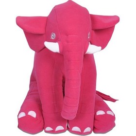 Resim Büyük Uyku Arkadaşım Peluş Yumuşak Fil Fuşya - 60 Cm 