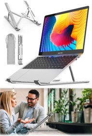 Resim Utelips Macbook & Notebook Tamamen Katlanabilir Taşınabilir Laptop Yükseltici Aliminyum Standı 